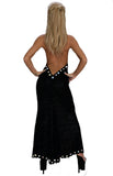 Sexy Rhinestone Mermaid Gown w/Lace Insert in rear by LA Kiss.com