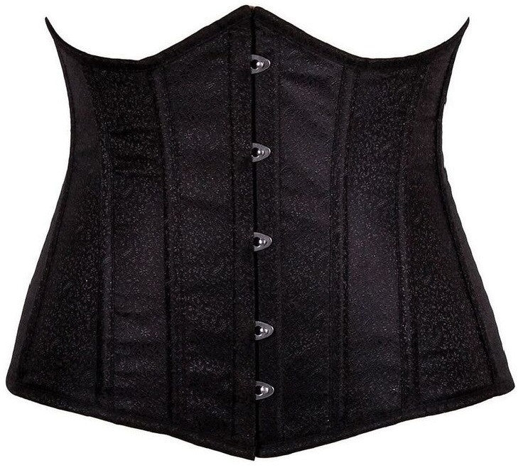 Lavish Black Brocade Underbust Corset - LA Kiss.com