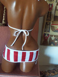 STARS N STRIPES 3 PIECE SKIRT SET, INCLUDES MATCHING THONG