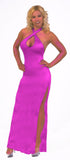 SEXY STRIPPER CRISS CROSS LYCRA GOWN BY LA KISS LLC