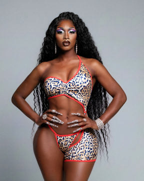 Decadent One leg Mini Chap Set Onsie By LA Kiss.com