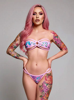 SWEETIE PIE HOLOGRAM 2 PIECE SCRUNCH BUTT SET BY LA KISS.COM