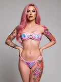 SWEETIE PIE HOLOGRAM 2 PIECE SCRUNCH BUTT SET BY LA KISS.COM