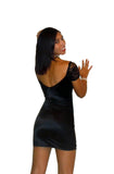 SEXY STRIPPER HOT CLUBWEAR BODY CON LACE ACCENT DRESS W/CRYSTAL RHINESTONES  BY LA KISS.COM - LA Kiss.com - 2