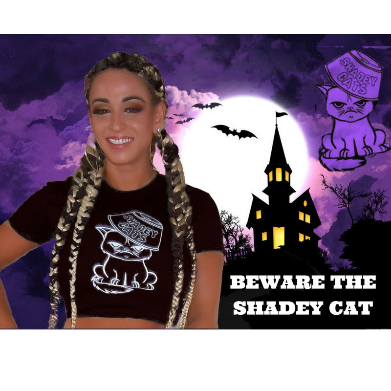 NEW! CHUBBY BRANDED TSHIRT FOR KIDS SHADEY CAT  IN 4 SIZES AND 4 COLORS BY LA KISS.COM - LA Kiss.com