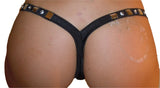 SEXY STRIPPER WIDE BAND RHINESTONE THONG BY LA KISS.COM - LA Kiss.com - 2