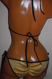 EXOTIC STRIPPER SEXY DANCER SPARKLING SEQUIN TIE SIDE SCRUNCHBUTT 2 PIECE BIKINI BY LA KISS.COM - LA Kiss.com - 4