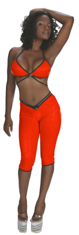 SEXY STRIPPER HOT CLUBWEAR EXTREME CAPRI CAGE SET W/THONG BY LA KISS.COM - LA Kiss.com