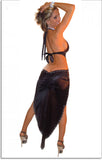 EXOTIC  SEXY STRIPPER DANCEWEAR SEXY HI LOW CRYSTAL RHINESTONE & LACE GOWN/THONG BY LA KISS.COM - LA Kiss.com - 2