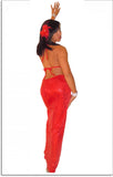 SEXY STRIPPER SEXY GOWNS LADY DAY RING ACCENT METALLIC GOWN AND THONG BY LA KISS.COM - LA Kiss.com - 2