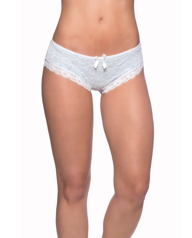 Cage Back Lace Panty White