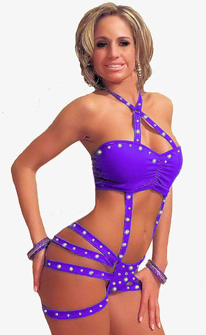 SEXY STRIPPER WEAR RHINESTONE CAGE BOOTY SET BY LA KISS DESIGNS BY LA LA Kiss.com SEXY STRIPPER WEAR RHINESTONE CAGE BOOTY SET BY LA KISS DESIGNS BY LA LA Kiss.com