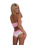 EXOTIC DANCEWEAR SEXY STRIPPER BANDEAU SCRUNCHBUTT SHORT SET W/MATCHING THONG BY LA KISS.COM - LA Kiss.com - 2