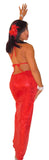 SEXY STRIPPER GOWN ACAPULCO GOWN & THONG W/RING ACCENT BY LA KISS.COM - LA Kiss.com - 2