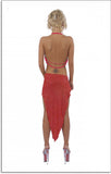 SEXY STRIPPER GOWNS 2 PIECE SALSA SKIRT SET W RHINESTONE ACCENTS &/THONG BY LA KISS.COM - LA Kiss.com - 2