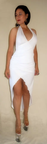 SEXY STRIPPER GOWN WRAP STYLE RUCHED GOWN BY LA KISS.COM