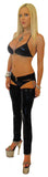 EXOTIC DANCER SKINNY LEG CHAP SET W BOOTY SHORTS & THONG BY LA KISS.COM - LA Kiss.com - 2