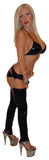 EXOTIC DANCER SKINNY LEG CHAP SET W BOOTY SHORTS & THONG BY LA KISS.COM - LA Kiss.com - 1