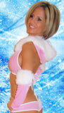 SEXY STRIPPER  EXOTIC DANCER 7 PIECE VELVET AND FUR HOODIE SET BY LA KISS.COM - LA Kiss.com - 2