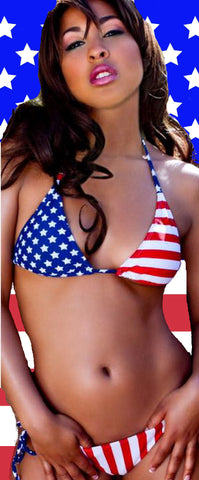 Pool Party Bikini Sexy Beachwear Stars & Stripes Scrunchbutt Bikini By LA Kiss.com